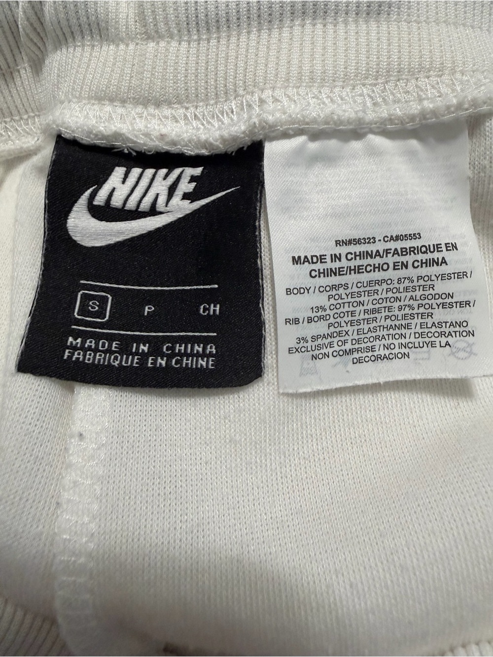 Nike Air Rally Crop Sweatshirt & Air Fleece Jogger Set White/Rose Gold Swoosh - Picture 7 of 8
